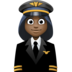 Woman Pilot: Dark Skin Tone Emoji Copy Paste ― 👩🏿‍✈ - facebook