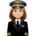 Woman Pilot: Medium-light Skin Tone Emoji Copy Paste ― 👩🏼‍✈ - facebook