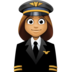 Woman Pilot: Medium Skin Tone Emoji Copy Paste ― 👩🏽‍✈ - facebook