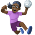 Woman Playing Handball: Dark Skin Tone Emoji Copy Paste ― 🤾🏿‍♀ - facebook