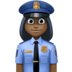Woman Police Officer: Dark Skin Tone Emoji Copy Paste ― 👮🏿‍♀ - facebook