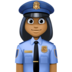 Woman Police Officer: Medium-dark Skin Tone Emoji Copy Paste ― 👮🏾‍♀ - facebook