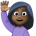 Woman Raising Hand: Dark Skin Tone Emoji Copy Paste ― 🙋🏿‍♀ - facebook