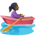 Woman Rowing Boat: Dark Skin Tone Emoji Copy Paste ― 🚣🏿‍♀ - facebook