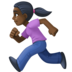 Woman Running: Dark Skin Tone Emoji Copy Paste ― 🏃🏿‍♀ - facebook