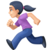 Woman Running: Light Skin Tone Emoji Copy Paste ― 🏃🏻‍♀ - facebook
