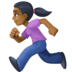 Woman Running: Medium-dark Skin Tone Emoji Copy Paste ― 🏃🏾‍♀ - facebook
