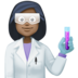 Woman Scientist: Dark Skin Tone Emoji Copy Paste ― 👩🏿‍🔬 - facebook