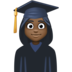 Woman Student: Dark Skin Tone Emoji Copy Paste ― 👩🏿‍🎓 - facebook