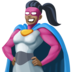 Woman Superhero: Dark Skin Tone Emoji Copy Paste ― 🦸🏿‍♀ - facebook
