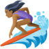 Woman Surfing: Medium-dark Skin Tone Emoji Copy Paste ― 🏄🏾‍♀ - facebook