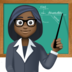 Woman Teacher: Dark Skin Tone Emoji Copy Paste ― 👩🏿‍🏫 - facebook