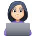 Woman Technologist: Light Skin Tone Emoji Copy Paste ― 👩🏻‍💻 - facebook