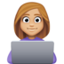 Woman Technologist: Medium-light Skin Tone Emoji Copy Paste ― 👩🏼‍💻 - facebook