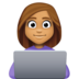 Woman Technologist: Medium Skin Tone Emoji Copy Paste ― 👩🏽‍💻 - facebook