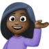 Woman Tipping Hand: Dark Skin Tone Emoji Copy Paste ― 💁🏿‍♀ - facebook