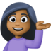Woman Tipping Hand: Medium-dark Skin Tone Emoji Copy Paste ― 💁🏾‍♀ - facebook