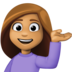 Woman Tipping Hand: Medium Skin Tone Emoji Copy Paste ― 💁🏽‍♀ - facebook
