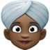 Woman Wearing Turban: Dark Skin Tone Emoji Copy Paste ― 👳🏿‍♀ - facebook