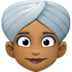 Woman Wearing Turban: Medium-dark Skin Tone Emoji Copy Paste ― 👳🏾‍♀ - facebook