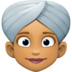 Woman Wearing Turban: Medium Skin Tone Emoji Copy Paste ― 👳🏽‍♀ - facebook