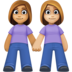 Women Holding Hands: Medium Skin Tone, Medium-light Skin Tone Emoji Copy Paste ― 👩🏽‍🤝‍👩🏼 - facebook