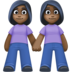 Women Holding Hands: Dark Skin Tone Emoji Copy Paste ― 👭🏿 - facebook