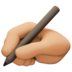 Writing Hand: Medium-light Skin Tone Emoji Copy Paste ― ✍🏼 - facebook