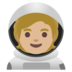 Astronaut: Medium-light Skin Tone Emoji Copy Paste ― 🧑🏼‍🚀 - google-android