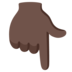 Backhand Index Pointing Down: Dark Skin Tone Emoji Copy Paste ― 👇🏿 - google-android