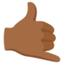 Call Me Hand: Medium-dark Skin Tone Emoji Copy Paste ― 🤙🏾 - google-android