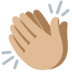 Clapping Hands: Medium-light Skin Tone Emoji Copy Paste ― 👏🏼 - google-android