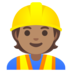 Construction Worker: Medium Skin Tone Emoji Copy Paste ― 👷🏽 - google-android