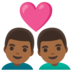 Couple With Heart: Man, Man, Medium-dark Skin Tone Emoji Copy Paste ― 👨🏾‍❤️‍👨🏾 - google-android