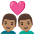 Couple With Heart: Man, Man, Medium Skin Tone Emoji Copy Paste ― 👨🏽‍❤️‍👨🏽 - google-android