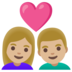 Couple With Heart: Woman, Man, Medium-light Skin Tone Emoji Copy Paste ― 👩🏼‍❤️‍👨🏼 - google-android