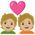Couple With Heart: Medium-light Skin Tone Emoji Copy Paste ― 💑🏼 - google-android