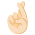 Crossed Fingers: Light Skin Tone Emoji Copy Paste ― 🤞🏻 - google-android