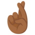Crossed Fingers: Medium-dark Skin Tone Emoji Copy Paste ― 🤞🏾 - google-android