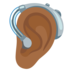Ear With Hearing Aid: Medium-dark Skin Tone Emoji Copy Paste ― 🦻🏾 - google-android