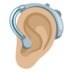 Ear With Hearing Aid: Medium-light Skin Tone Emoji Copy Paste ― 🦻🏼 - google-android