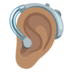 Ear With Hearing Aid: Medium Skin Tone Emoji Copy Paste ― 🦻🏽 - google-android