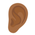 Ear: Medium-dark Skin Tone Emoji Copy Paste ― 👂🏾 - google-android