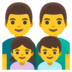 Family: Man, Man, Girl, Boy Emoji Copy Paste ― 👨‍👨‍👧‍👦 - google-android