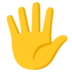 Hand With Fingers Splayed Emoji Copy Paste ― 🖐️ - google-android