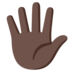 Hand With Fingers Splayed: Dark Skin Tone Emoji Copy Paste ― 🖐🏿 - google-android
