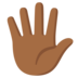 Hand With Fingers Splayed: Medium-dark Skin Tone Emoji Copy Paste ― 🖐🏾 - google-android