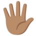 Hand With Fingers Splayed: Medium Skin Tone Emoji Copy Paste ― 🖐🏽 - google-android