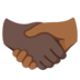 Handshake: Dark Skin Tone, Medium-dark Skin Tone Emoji Copy Paste ― 🫱🏿‍🫲🏾 - google-android