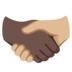 Handshake: Dark Skin Tone, Medium-light Skin Tone Emoji Copy Paste ― 🫱🏿‍🫲🏼 - google-android